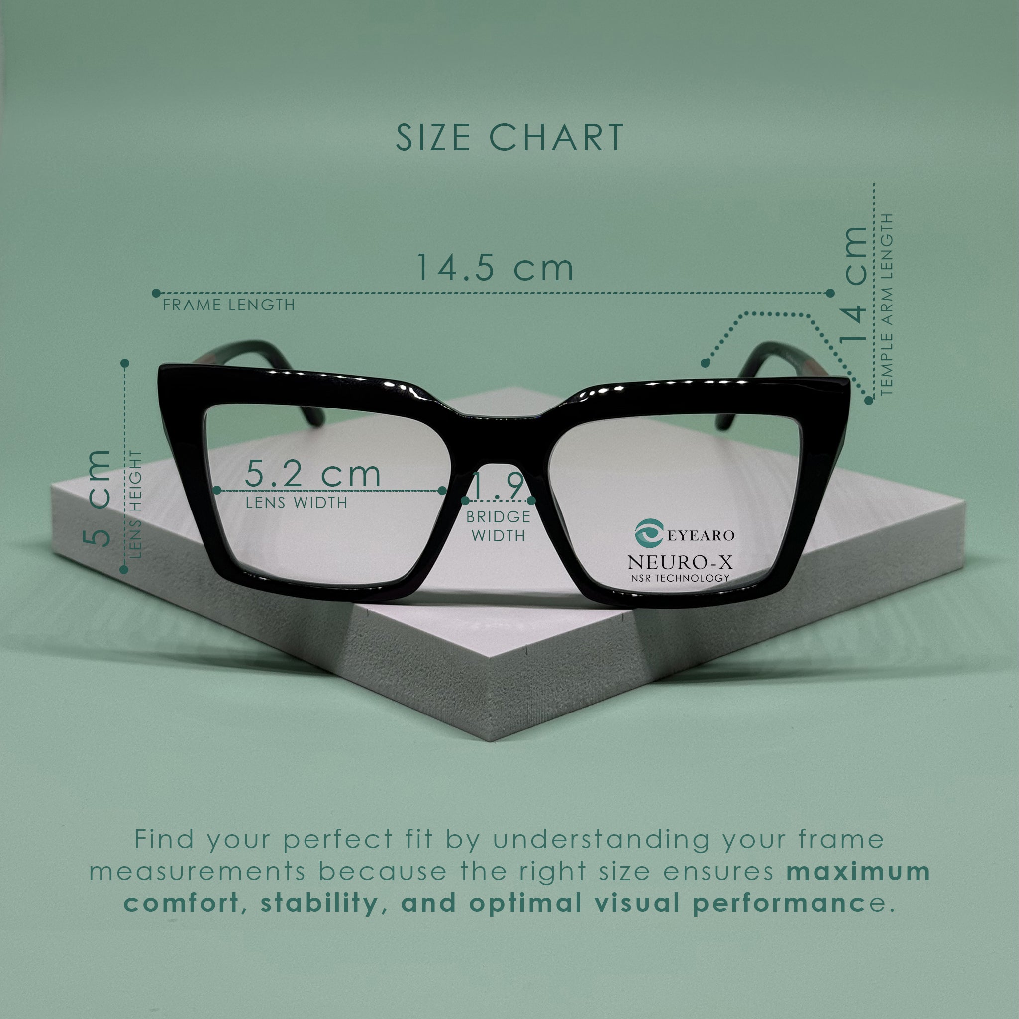 Square Cat Eye 1A - Neuro-X NSR Eye Glasses