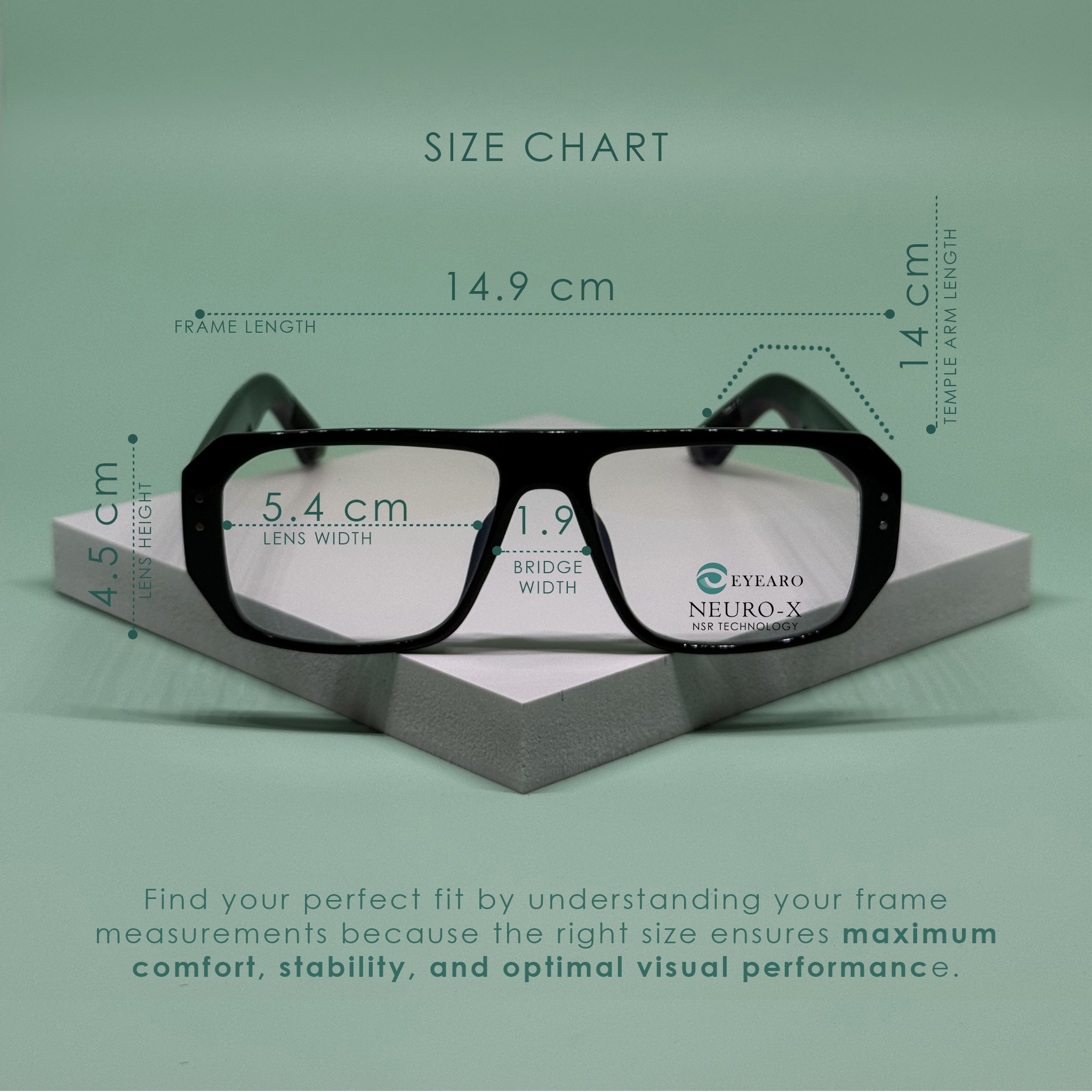 Bold Square Aviator - Neuro-X NSR Eye Glasses