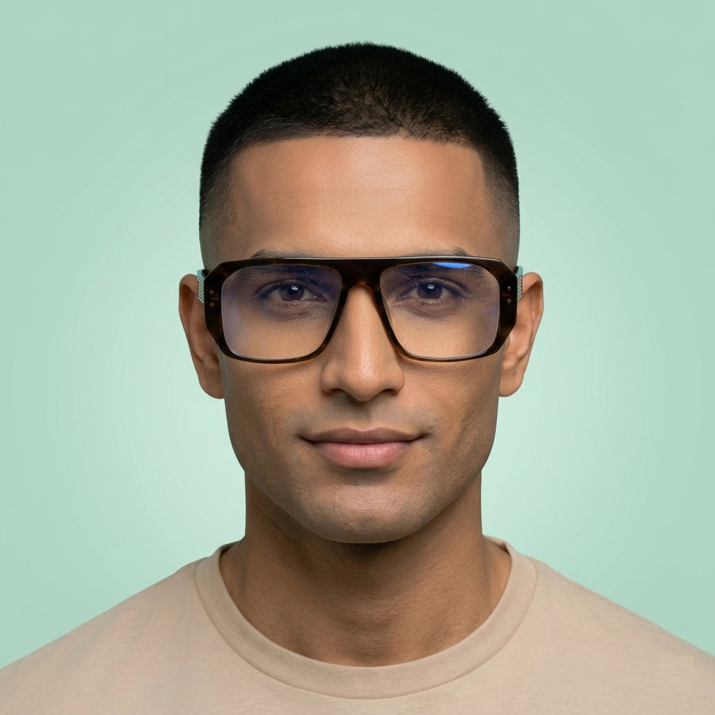 Bold Square Aviator - Neuro-X NSR Eye Glasses